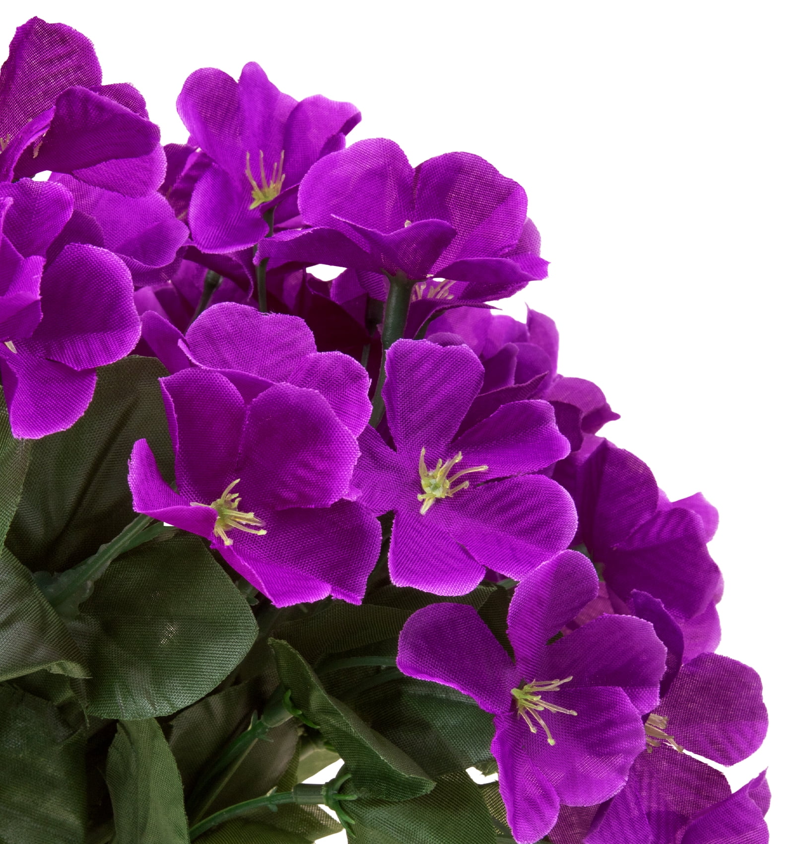 Scidweet Artificial Hanging Flowers with 12" Basket for Outdoors, Fake Flowers Faux Hydrangea for Spring Summer Outside Indoor Home Garden Decoration, Purple