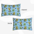 thumbnail image 2 of Rateoe Sunflowers And Bees Pattern Pillow Covers with Invisible Zipper(Pillows are not Included) Standard Pillowcases-20"x30", 2 of 6