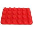 thumbnail image 2 of 24 Cup Silicone Mini Muffin Pans, 2Pcs Silicone Mini Cupcake Pans, Mini Muffin Tin, Silicone Baking Molds for Homemade Muffins, Cupcakes, Tarts, Red, 2 of 7