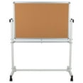 thumbnail image 4 of Pemberley Row Aluminum Natural White Reversible Cork Whiteboard Rectangular Self-Healing 55" x 45" Unassembled, 4 of 5