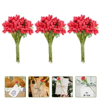 KAKOWELY Mini Flower Bouquets Red For Craft Enthusiasts 144Set 3.3X0.8In