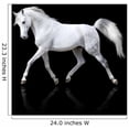 thumbnail image 2 of Wallmonkeys White Horse Runs Trot Isolated on Black Peel and Stick Wall Decals WM325261 (24 in W x 23 in H), 2 of 4