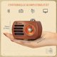 thumbnail image 2 of Trådlös mini-radio i trä med Bluetooth-högtalare, bärbar FM-radio, laddningsbar radio, bashögtalare med utmärkt bas, 2 of 4