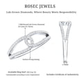 thumbnail image 6 of Rosec Jewels Lab Grown Diamond Anniversary Ring - Interlock Ring - EF-VS Quality Certified, 14K White Gold, US 4.00, 6 of 9