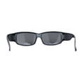 thumbnail image 4 of Polarized 58mm Womens Rhinestone Trim Slim Fit Over Sunglasses Slate Black, 4 of 5
