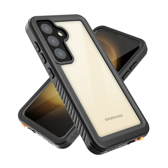 JiaheCover Designed for Samsung Galaxy S24 Case IP68 Waterproof, Built-in Screen Protector Full Protection Heavy Duty Shockproof Anti-Scratched Rugged Case for Galaxy S24 (Black/Clear)
