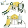 thumbnail image 2 of 9 in 1 Toddler Slide Kids Slide Climber Playset,Freestanding Climbing Crawling Playhouse with Telescope,Basketball Hoop and Drawing Whiteboard,Toddlers Outdoor Indoor Playset for Backyard,Yellow, 2 of 9