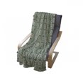 thumbnail image 3 of Abstract Soft Flannel Fleece Throw Blanket, Graphical Irregular Squares Grid Like Pattern Vintage Vibes, Cozy Plush for Indoor and Outdoor Use, 60" x 80", Reseda Green Mustard, by Ambesonne, 3 of 5