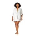 thumbnail image 3 of Women's Plus Size Live In Color Button Down Shirt Swimsuit Cover Up, 3 of 8