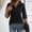 Black, variant on Women's Collared Knit Polo Shirt Three Quarter Sleeve Loose Fit Sweater Business Casual Travel Vacation Top for Women Black XXL