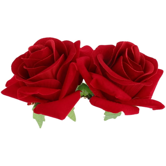 EXHUMKY Peine Decorativo Rojo Con Para Y Sujeción En
