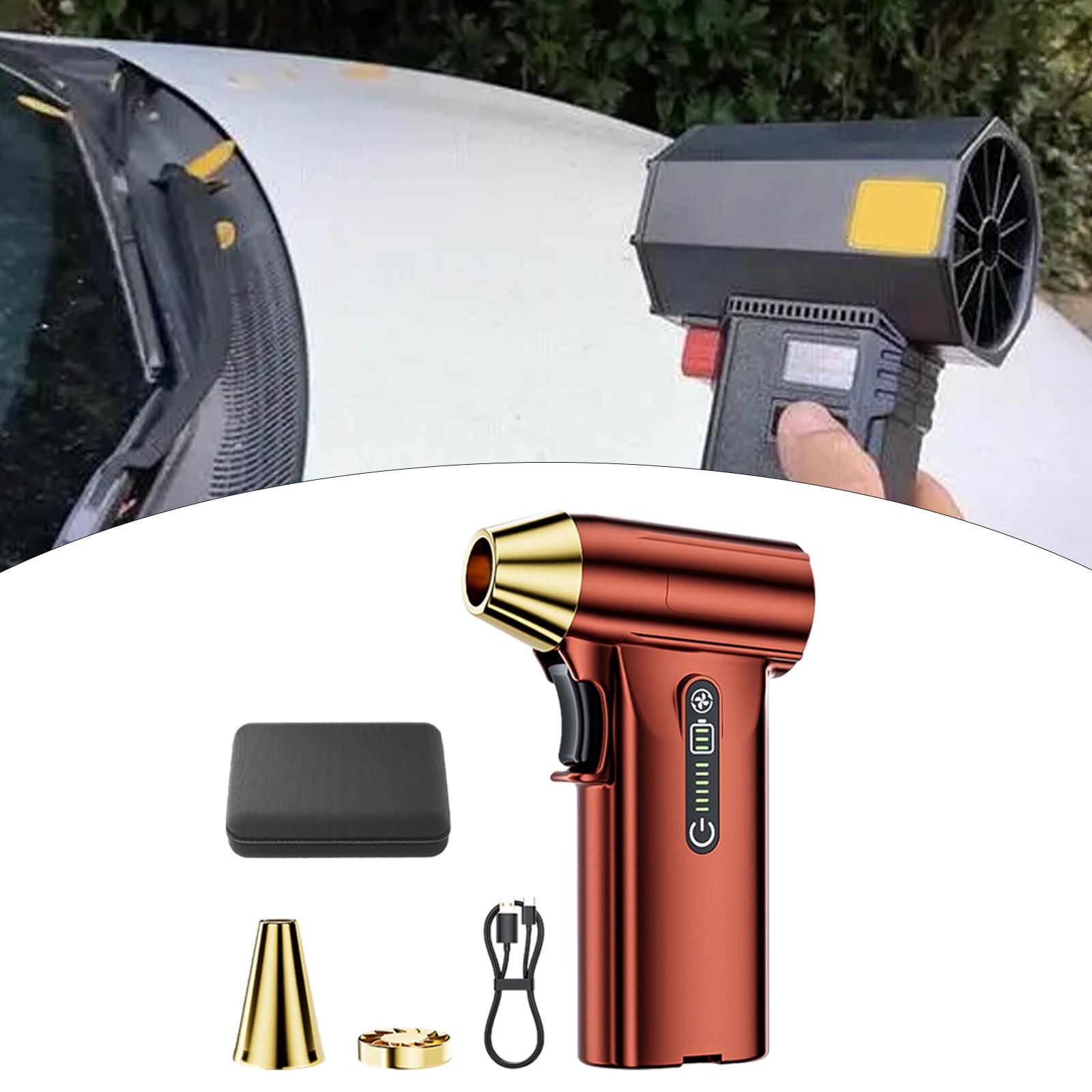Baoblaze Electric Air Duster Compressed Air Duster for Drying Pet Hair Car Seats Home Red