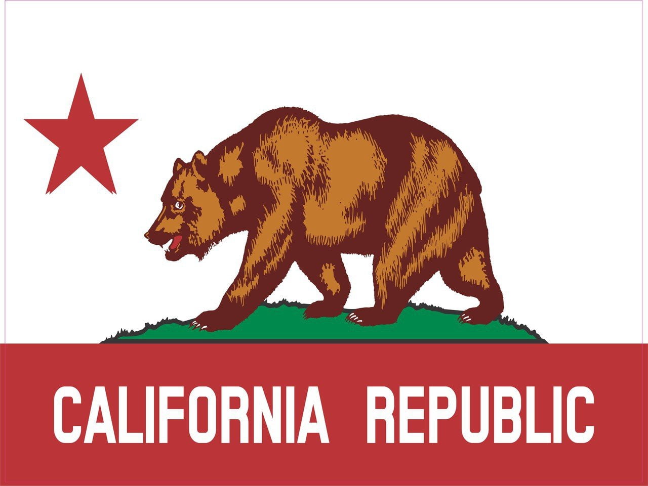 16in x 12in California State Flag Sticker - Walmart.com