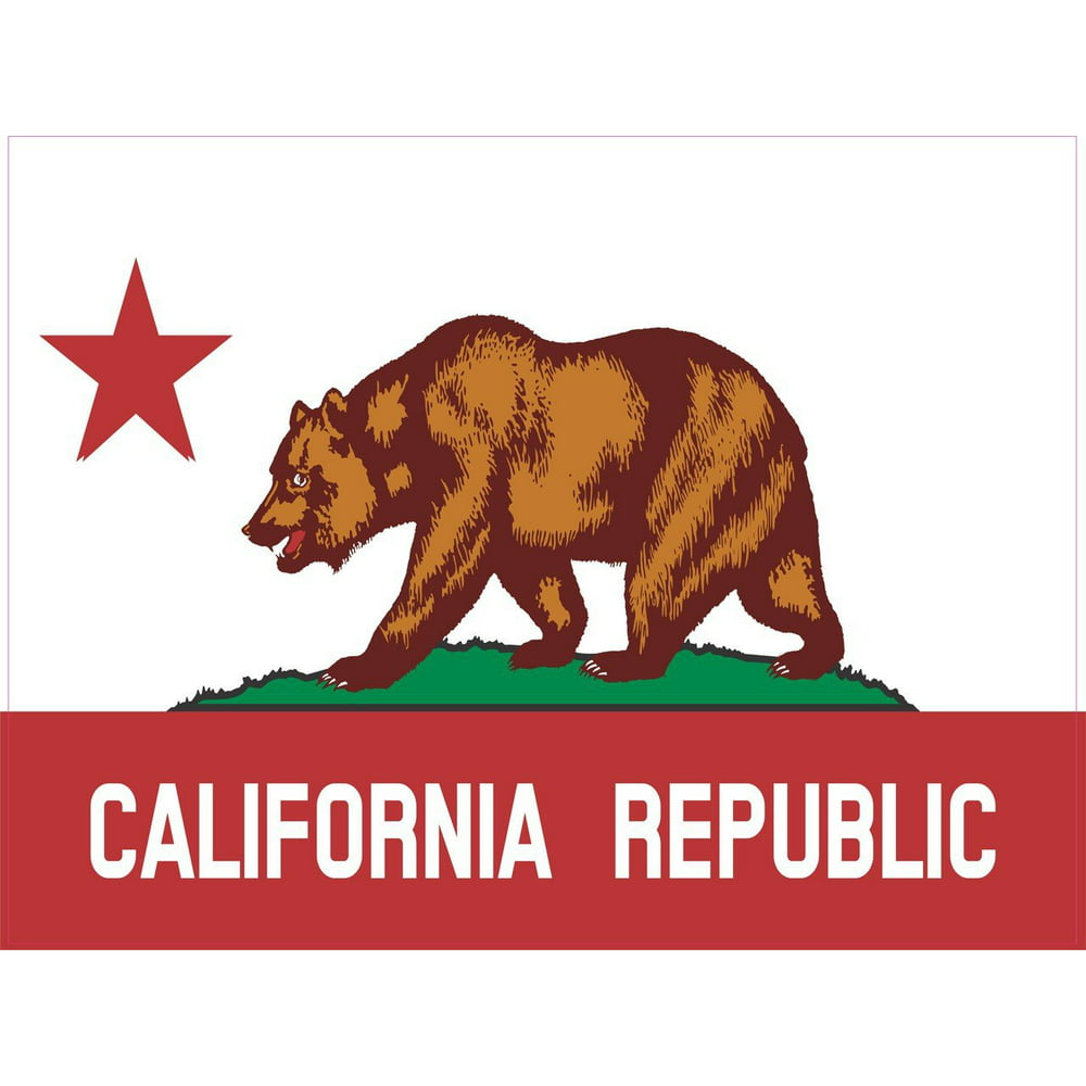 16in X 12in California State Flag Sticker