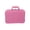 Pink, variant on Mini Wicker Picnic Basket, Decorative Prop Suitcase Vintage Storage Hamper Makeup Organizer, 8.67" Metal Lock Plastic Rattan Storage Box with Handles for Sundries Travel Camping and Outdoor Party