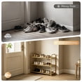 thumbnail image 2 of KSSKSS 3-Tier Metal Shoe Rack, Sturdy Mesh Shoe Storage Organizer with Adjustable Feet,for Front Door Entrance, Closet, Garage, Dorm, Gold, 2 of 8