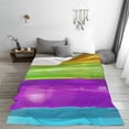 thumbnail image 2 of Lsque Geometry Dash Pattern Fuzzy Fleece Throw Blanket Extra Large,Super Soft,Fluffy and Warm Blankets for Couch,Bed,All Season Use (60"x50"), 2 of 7