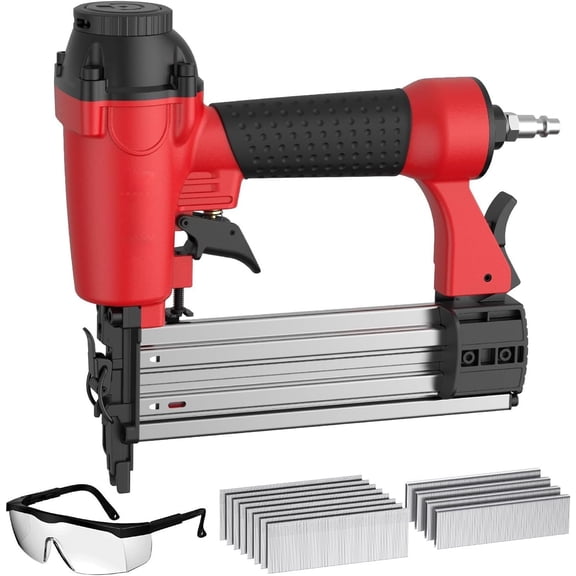 2-in-1 Pneumatic Brad Nailer & Crown Stapler Air Compressor Required