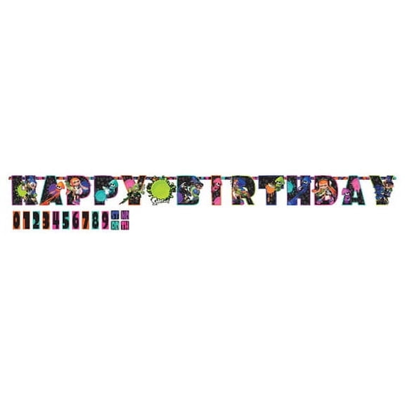 Splatoon Jumbo Letter Banner Kit (1ct)