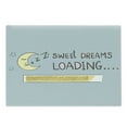 thumbnail image 1 of Saying Cutting Board, Dreams Loading Concept with Progress Bar Design and Funny Moon Asleep, Decorative Tempered Glass Cutting and Serving Board, Large Size, Multicolor, by Ambesonne, 1 of 1
