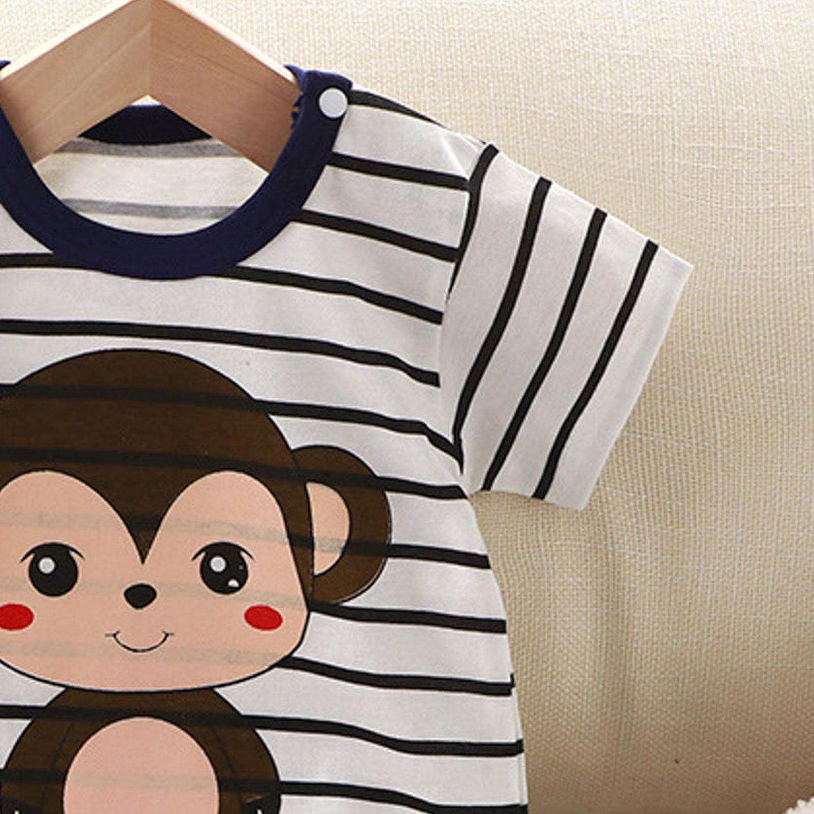 Splozh Baby Clothes Boy 3 6 9 12 Months Summer Clothes for Newborn Babies Cotton Short Sleeved Thin Romper Baby Clothing,Black,0-3 Months