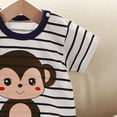 thumbnail image 7 of Qopobobo Newborn Outfit Newborn Baby Boy Summer Outfit Romper Letter Embroidery Short Sleeve Jumpsuit Bodysuit Cute Infant Waffle Clothes Black,12-15 Months, 7 of 7