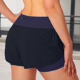 thumbnail image 7 of COMVALUE Women's Running Shorts with Zipper Pocket 2 in 1 High Wasited Workout Athletic Gym Yoga Spandex Shorts for Women Navy S, 7 of 7