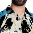 thumbnail image 5 of Spotted Dog Men's Short Sleeve Beach Shirts Poplin Spread Collar Tops Casual Printed Button Down Summer Unisex, 5 of 6