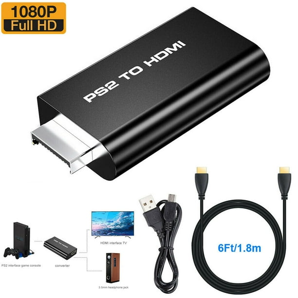 Ps2 To Hdmi Converter Adapter With 3 5mm Headphone Audio Jack For Ps2 Hdtv Hdmi Monitor Walmart Com Walmart Com