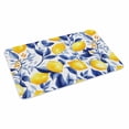 thumbnail image 2 of Summer Lemon Door Mat&nbsp;Indoor Outdoor Entrance, Non Slip Small Rug for Kitchen Bathroom Entryway Rug, Watercolor Yellow Blue Garden Floral Washable Doormat Floor Mat 18x30 Inch, 2 of 8