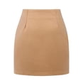 thumbnail image 2 of Yokua Women's High-Waisted Plaid Skinny Pencil Wool Miniskirt, 2 of 8