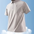 thumbnail image 5 of Luvrsol Big & Tall Mens Tshirt Solid Basic Turndown Collar Short Sleeve Light Cotton Simple Work Shirts M-5XL, 5 of 6