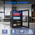 thumbnail image 6 of Dawmilon 1.8 Cu Ft Beverage Refrigerator, 70 Can Mini Fridge with Glass Door, Digital Temperature Control, Adjustable Shelves, Quiet Cooler for Beer Soda Wine, Office Dorm, 6 of 7