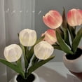 thumbnail image 2 of Lampe Tulipe 2023 Nouveau Style, Lampe de Table LED Simulée avec Vase, Décoration de Table de Salon (Blanc), 2 of 5