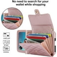 thumbnail image 4 of for Motorola Moto Razr+ 2023 Case with RFID Blocking, Moto Razr Plus Wallet Phone Case with Card Holder Women Girls PU Leather Kickstand Motorola Razr+ 2023 Wallet Phone Case Rosegold, 4 of 14