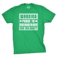 thumbnail image 1 of Mens Warning Prone to Shenanigans and Malarkey T Shirt Saint Patricks Day Tee (Green) - L, 1 of 4