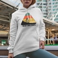 thumbnail image 2 of I Do My Own Stunts with Cyclist or Biker, White Hooded Sweatshirt or Hoodie, Small, 2 of 5