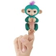 thumbnail image 2 of Fingerlings Glitter Monkey - Quincy - Teal Glitter - Interactive Baby Pet - By WowWee ( Exclusive), 2 of 6