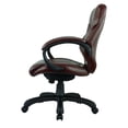 thumbnail image 2 of Nicer Furniture AP127B-CHB Middle Back Real Leather Executive Chair, Brown, 2 of 4