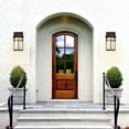 thumbnail image 3 of Matte Black Outdoor Wall Lantern Sconce with Crackle Glass Shade,2700K 900 Lumens(2 Pack), 3 of 10