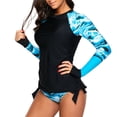 thumbnail image 3 of Ablegrid Rash Guard Swimsuits Long Sleeve Swim Shirt (Women), 3 of 4