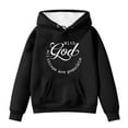 thumbnail image 3 of uikmnh Hoodies for Girls Stylish Kids Graphic Pullover Hoodie Solid Color Long Sleeve Top Soft Casual Wear for Children Girls and Boys Comfortable Everyday Outfit Size:7-8 Years, 3 of 4