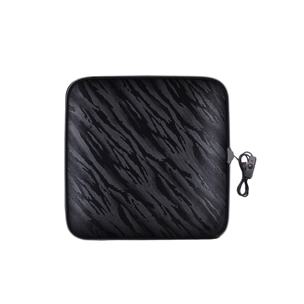 Riwesomey Cojín de asiento con calefacción plegable para sofá, almohadilla para silla con calefacción eléctrica, 3 ajustes de temperatura Ventana automotriz Negro