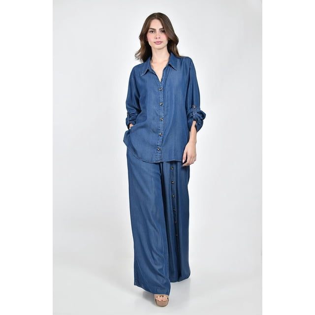 Conjunto con detalle de botones Roman Fashion /Juvenil, 782 (Azul claro) azul CH