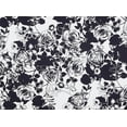 thumbnail image 2 of Zelouf Danielle Stretch Satin Print  , Sewing, DIY, Crafts Fabric by the Yard, 191 Owht/blk, 5 Yard, 2 of 2