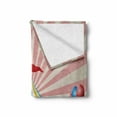thumbnail image 2 of Circus Soft Flannel Fleece Blanket, Old Style Vintage Circus Tent with Balloons Carnival Celebration Performance Animals, Cozy Plush for Indoor and Outdoor Use, 60" x 80", Multicolor, by Ambesonne, 2 of 6