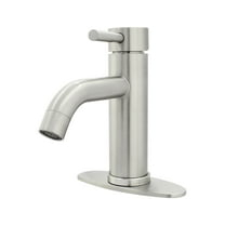 Better Homes & Gardens Elmont Single Handle Bathroom Faucet, Satin Nickel, Includes Push Pop-Up Drain