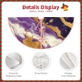 thumbnail image 3 of Rateoe Purple Gold Marble Swirls Pattern Christmas Tree Skirt with Ties, Christmas Tree Decorations, Farmhouse Christmas Decor Xmas Holiday Decorations-36", 3 of 6