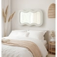 thumbnail image 3 of Kate and Laurel Fripp Modern Scalloped Rectangle Mirror, 24 x 40, White, Cute Rectangular Wavy Mirror for Use as Fun Bedroom Mirror or Nursery Mirror Option, 3 of 9
