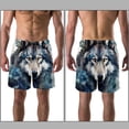 thumbnail image 3 of luoweisi Men's Beach Shorts Quick Dry Swim Trunks with Mesh Lining Wolf 2XL, 3 of 5